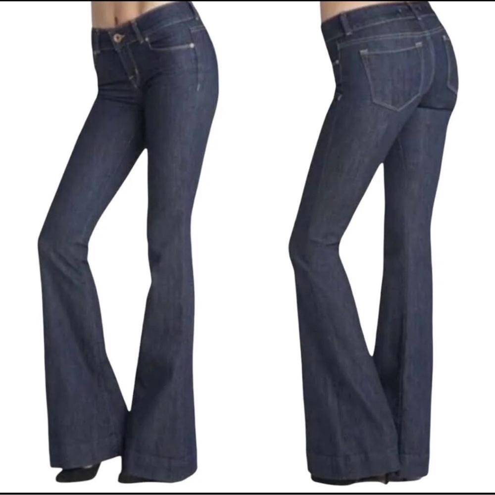 J Brand Enchanted flare dark wash mid rise jeans